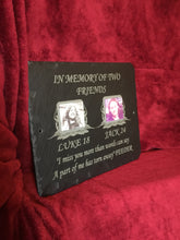 Double Photo Memorial Slate Plaque Personalised For Your Loved Ones