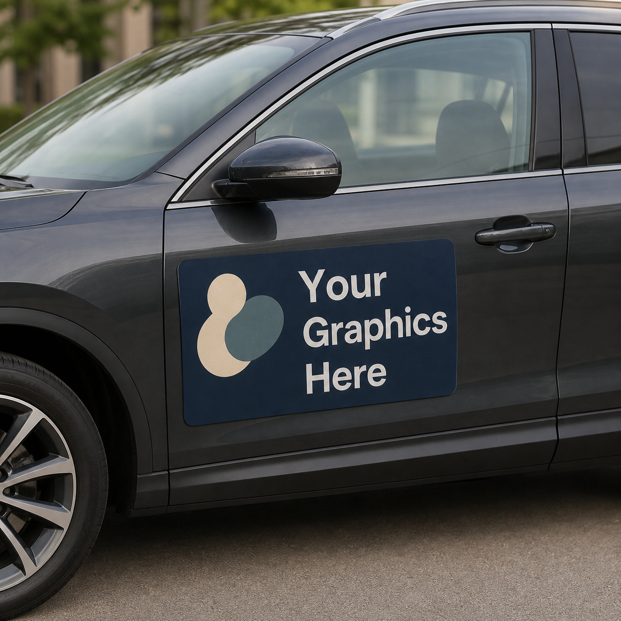 Personalised car magnet sign for business advertising, custom vehicle graphics magnet for doors