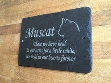 Pet Cat Memorial Slate Sign Plaque - Personalised for your Cat