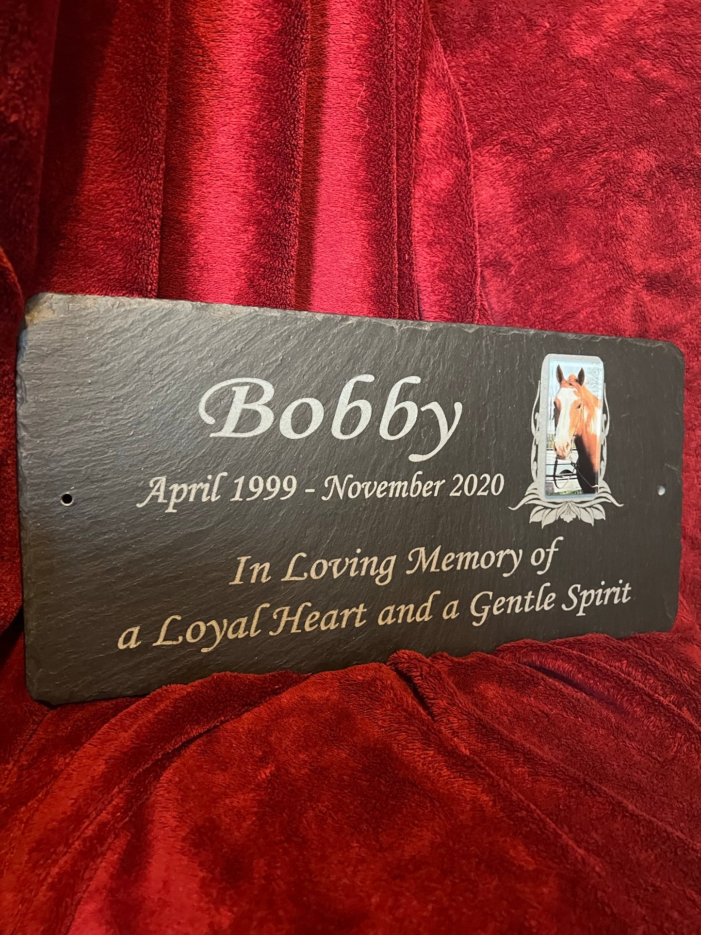 Personalised Poem Plaque Our Largest Photo Memorial Grave Plaque