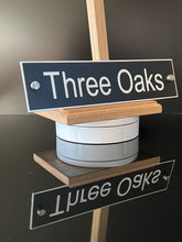 Black Aluminium House Sign with White Lettering in Various Sizes