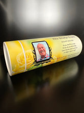 Personalised Ashes Scatter Tube yellow roses