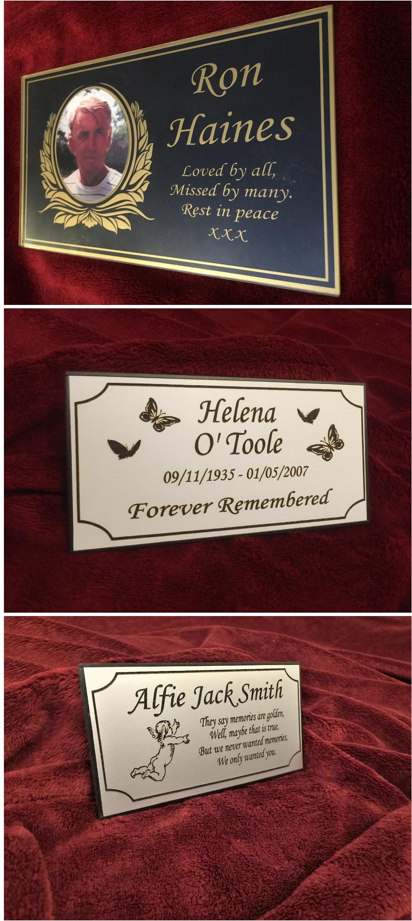 Oak Wood Cremation Ashes Urn Adult Size with full side printed photo of your choice.