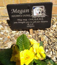 Dog memorial plaque with photo