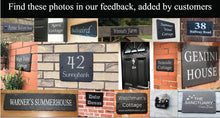 30cm x 15cm Natural Slate House Door Sign Medium Size Any Name Any Number All Included (Approx inches 12" x 6")