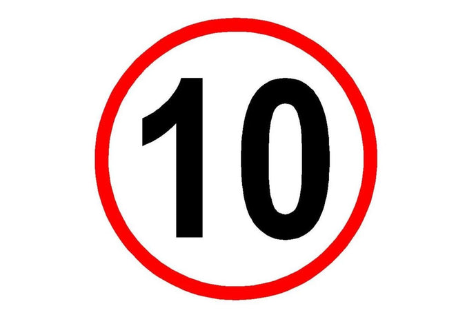 10 MPH Speed Limit Sign - Health & Safety Signs High Quality Interior & Exterior