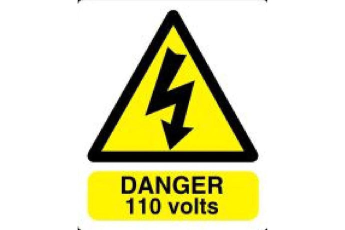 110 Volts Sign - Health & Safety Signs High Quality Interior & Exterior