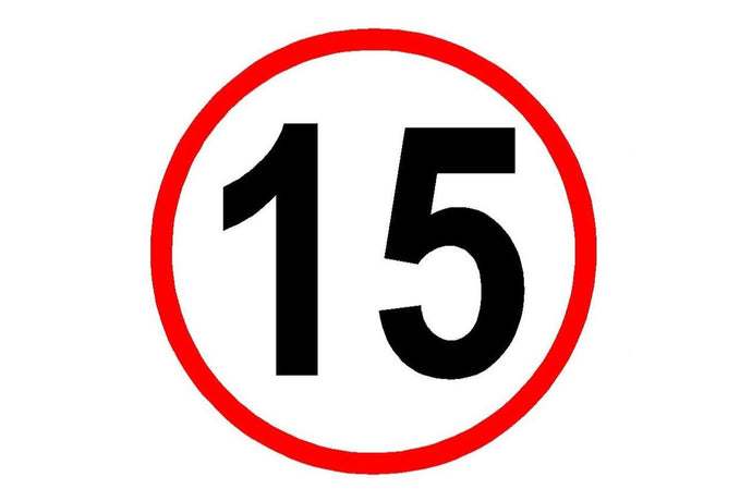 15 MPH Speed Limit Sign - Health & Safety Signs High Quality Interior & Exterior