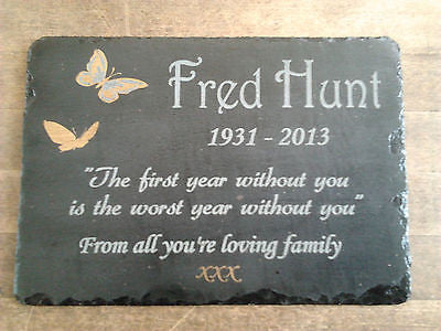 Sister memorial plaque with butterflies