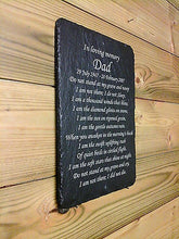 28cm x 18cm Memorial Slate Plaque Personalised for your Loved one - Memory Poem Personalised Approx inches 11" x 7"