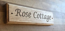 30cm x 10cm Wooden Natural Oak House Door or Gate Sign Approx inches 12" x 4"