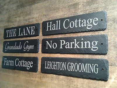 38cm x 10cm Beautifully Crafted Natural Bespoke Slate Sign for Your House, Bungalow, Apartment, Annex (Approx inches 15