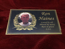 26cm x 14.5cm Memorial Acrylic Photo Plaque - Personalised Made to Order by 1st 4 Signs