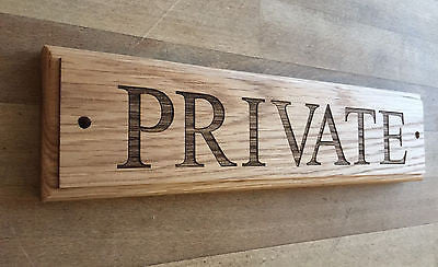 30cm x 10cm Wooden Natural Oak House Door or Gate Sign Approx inches 12