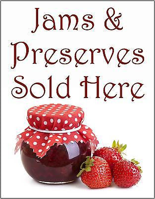 Jam & Preserves For Sale Sign Fresh Home Made Jams - Farm & Home Signs