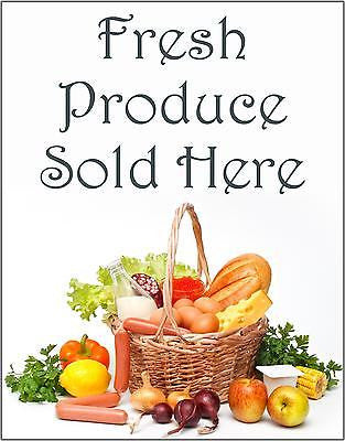 Fresh Produce Sold Here Sign - Farm - Home & Shop Signs Various Sizes