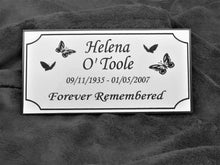 Metal memorial bench sign