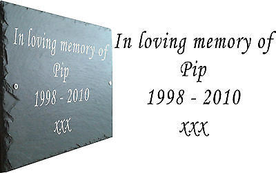 Memorial Slate Sign Plaque - Personalised for your Loved one - Grave Marker - Add silhouette or keep plain with no pictures