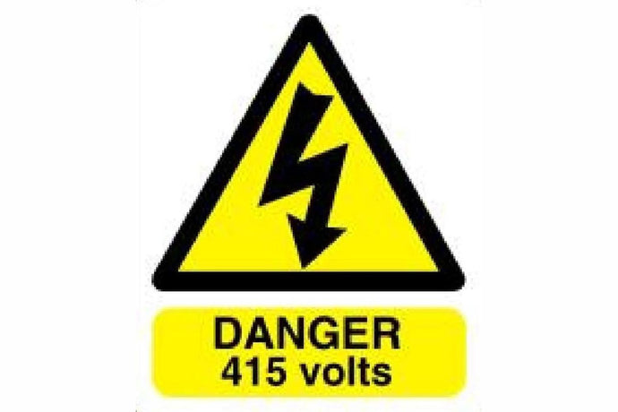 415 Volts Sign - Health & Safety Signs High Quality Interior & Exterior