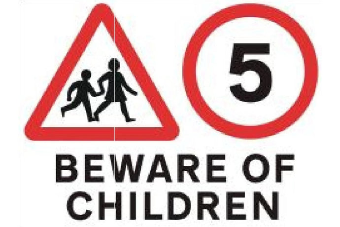 Beware of Children 5mph Sign - Health & Safety Signs High Quality Interior & Exterior