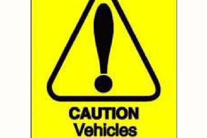 Caution Vehicles Sign - Health & Safety Signs High Quality Interior & Exterior