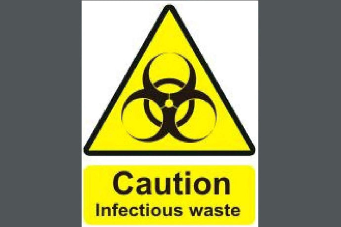 Caution Infectious Waste Sign - Health & Safety Signs High Quality Interior & Exterior