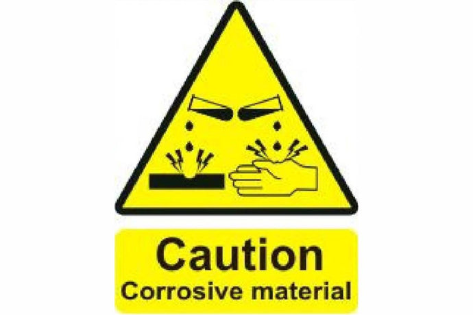 Caution Corrosive Material Sign - Health & Safety Signs High Quality Interior & Exterior