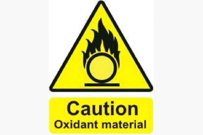 Caution Oxidant Material Sign - Health & Safety Signs High Quality Interior & Exterior