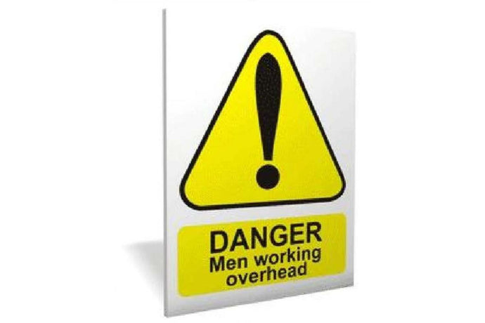 Danger Men Overhead Sign - Health & Safety Signs High Quality Interior & Exterior