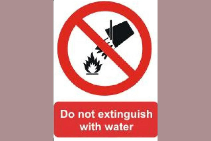 Do Not Extinguish With Water Sign - Health & Safety Signs High Quality Interior & Exterior