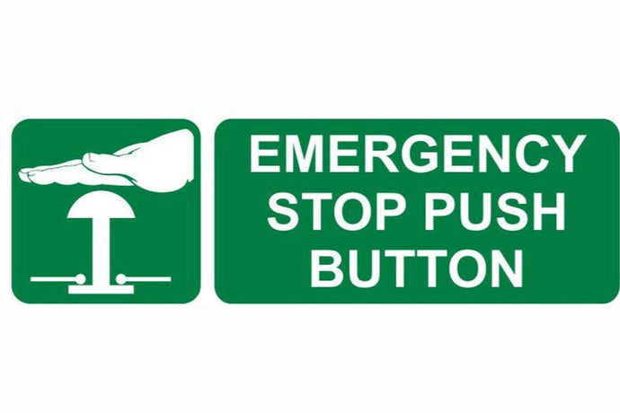 Emergency Stop Button Sign - Health & Safety Signs High Quality Interior & Exterior