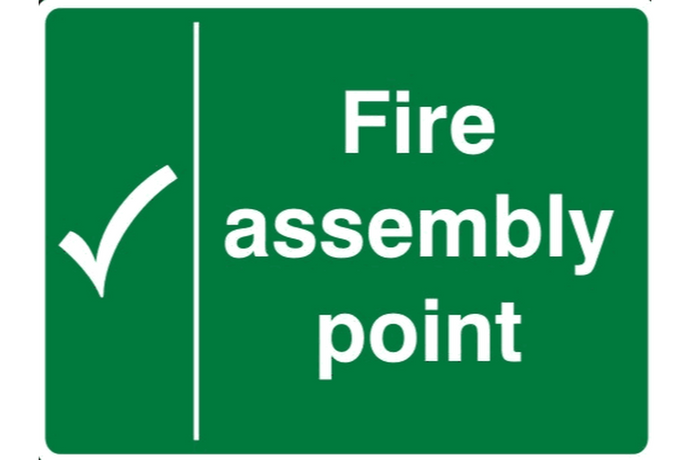 Fire assembly point signs