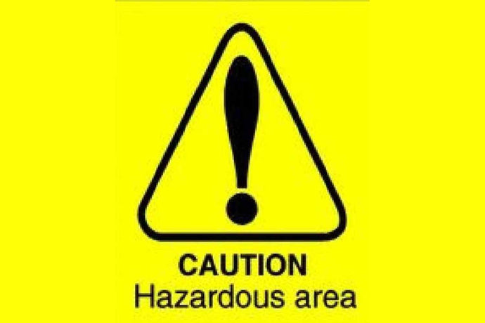 Hazardous Area Sign - Health & Safety Signs High Quality Interior & Exterior