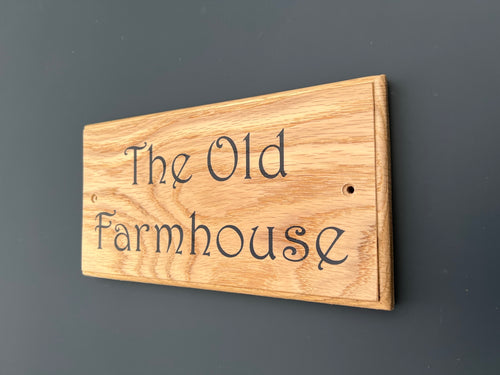 Natural Oak House Door or Gate Sign