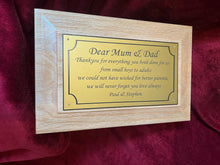 Companion double ashes casket oak wood, wooden ashes urn for two 2 people