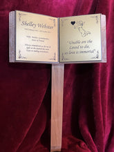 Cemetery Book. Oak Marker for Grave. With Optional Photo