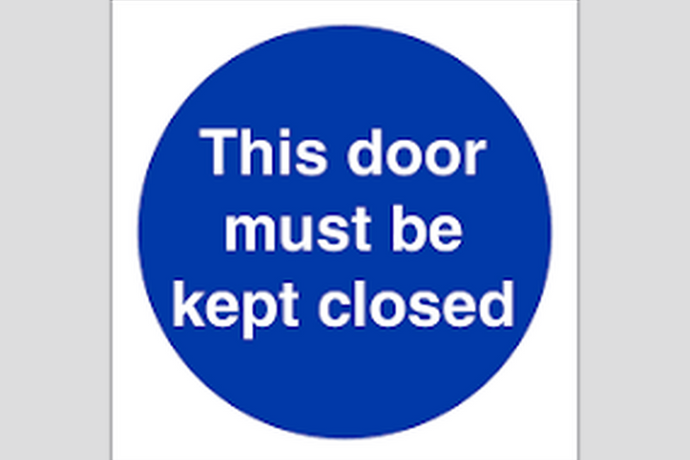 Keep Door Closed Sign - Health & Safety Signs High Quality Interior & Exterior