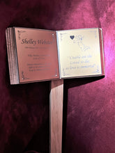 Cemetery Book. Oak Marker for Grave. With Optional Photo