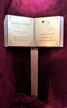 Cemetery Book. Oak Marker for Grave. With Optional Photo