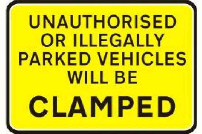 Wheel Clamping Sign - Health & Safety Signs High Quality Interior & Exterior
