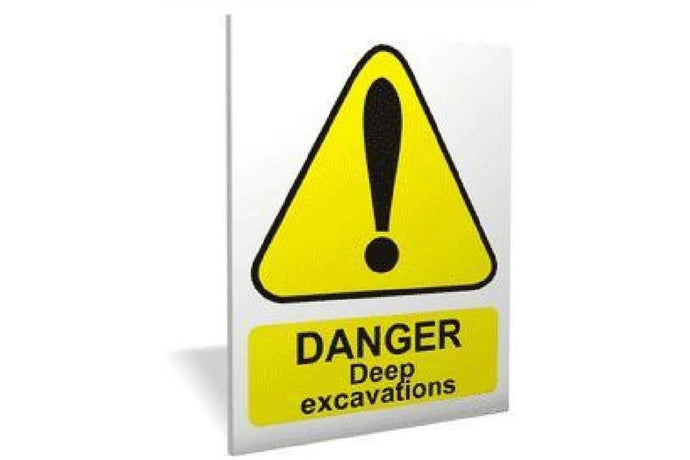 Danger Deep Excavations Sign - Health & Safety Signs High Quality Interior & Exterior