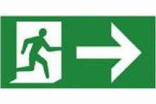 Fire exit right sign with arrow