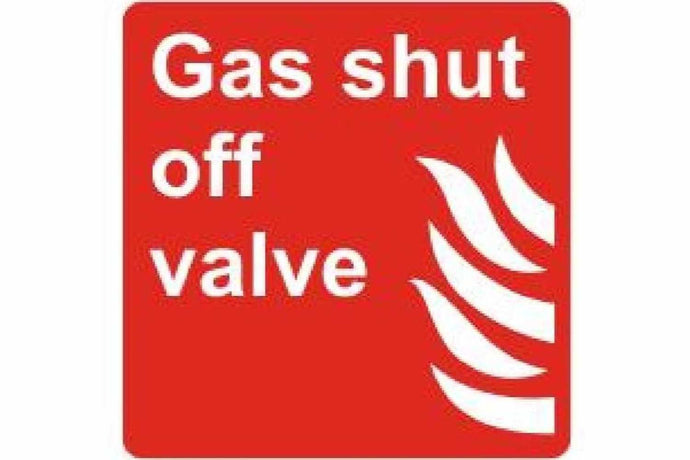 Gas Shut Off Valve Sign - Health & Safety Signs High Quality Interior & Exterior