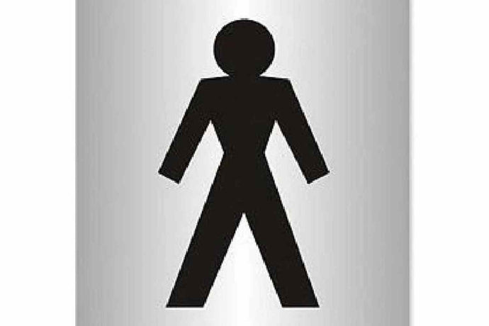 Gents Toilets Silver Finish Sign - Health & Safety Signs High Quality Interior & Exterior
