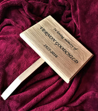 Natural Oak Memorial Funeral Grave Marker & Stake. For Natural Burial Grounds.