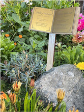 Open Book Memorial. Oak Wood Grave Marker. Two people, double photo plaques.