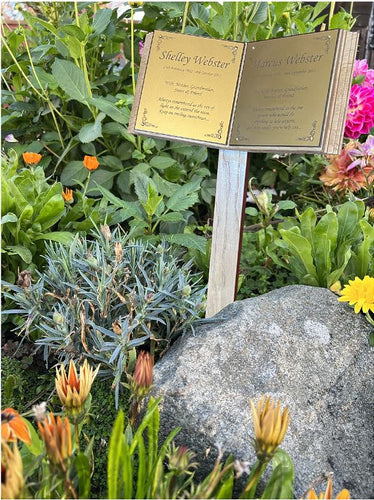 Cemetery Book. Oak Marker for Grave. With Optional Photo