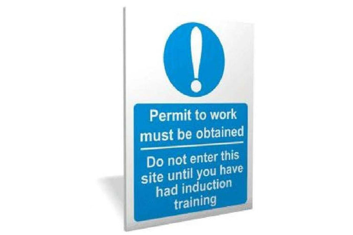 Permit To Work Must Be Obtained Sign - Health & Safety Signs High Quality Interior & Exterior