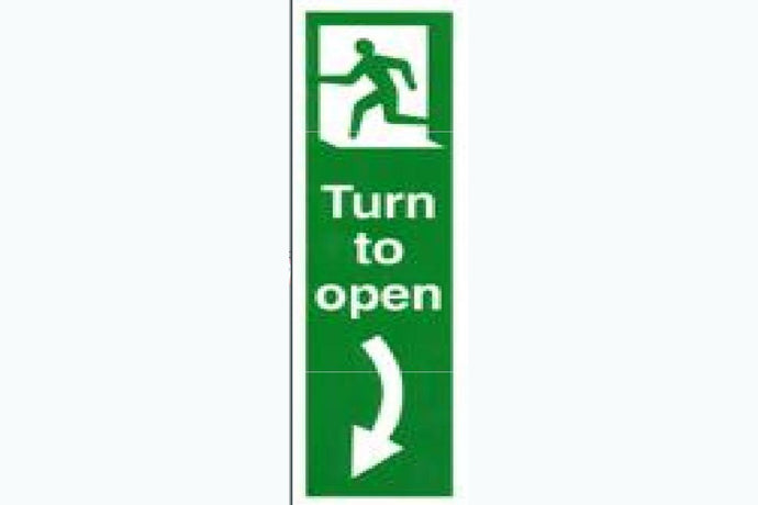Turn To Open Right Sign - Health & Safety Signs High Quality Interior & Exterior