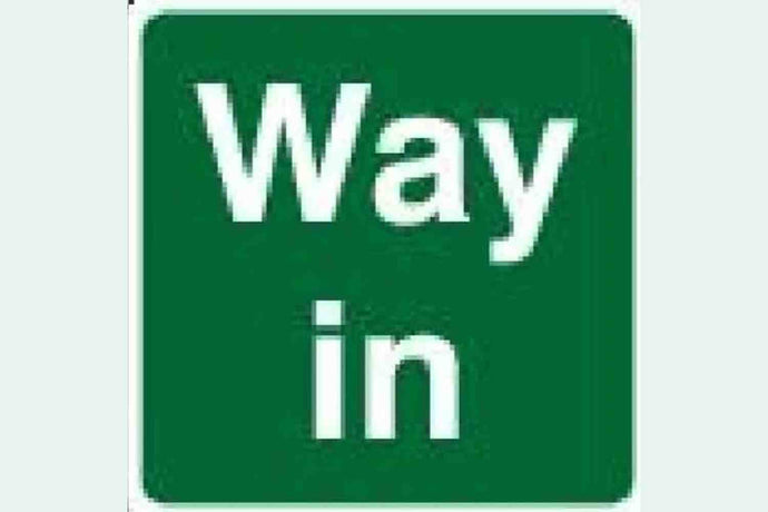 Way In Sign - Health & Safety Signs High Quality Interior & Exterior